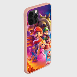 Чехол для iPhone 12 Pro Max Братья Супер Марио в кино, цвет: 3D-светло-розовый — фото 2