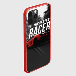 Чехол для iPhone 12 Pro Max The fastest racer, цвет: 3D-красный — фото 2