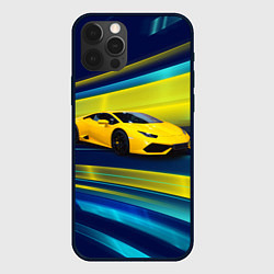 Чехол для iPhone 12 Pro Max Желтый итальянский суперкар, цвет: 3D-черный
