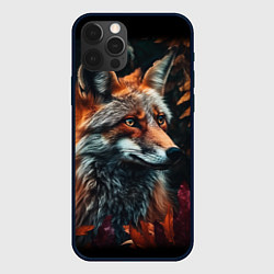 Чехол для iPhone 12 Pro Max Рыжий лис на осеннем фоне, цвет: 3D-черный