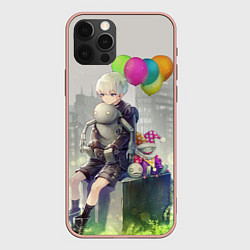 Чехол для iPhone 12 Pro Max 9S c шариками, цвет: 3D-светло-розовый