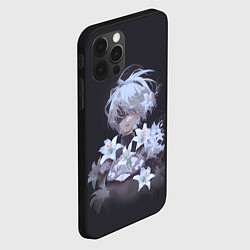 Чехол для iPhone 12 Pro Max 2В с цветами, цвет: 3D-черный — фото 2