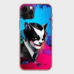 Чехол для iPhone 12 Pro Max Dude-cat - neural network - pop art, цвет: 3D-светло-розовый