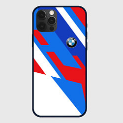 Чехол для iPhone 12 Pro Max BMW m colors, цвет: 3D-черный