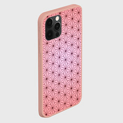 Чехол для iPhone 12 Pro Max Нэдзуко Камадо узор кимоно, цвет: 3D-светло-розовый — фото 2