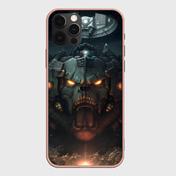 Чехол для iPhone 12 Pro Max Space marine machine, цвет: 3D-светло-розовый