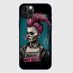 Чехол для iPhone 12 Pro Max Punks no dead girl, цвет: 3D-черный