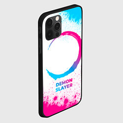 Чехол для iPhone 12 Pro Max Demon Slayer neon gradient style, цвет: 3D-черный — фото 2