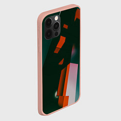 Чехол для iPhone 12 Pro Max Сюрреалистичные геометрические фигуры, цвет: 3D-светло-розовый — фото 2