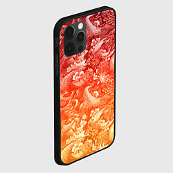 Чехол для iPhone 12 Pro Max Огненная татуировка с элементами дракона, цвет: 3D-черный — фото 2