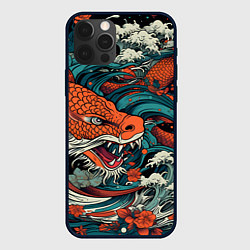 Чехол для iPhone 12 Pro Max В стиле Irezumi, цвет: 3D-черный