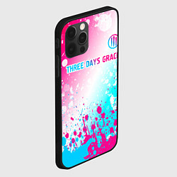 Чехол для iPhone 12 Pro Max Three Days Grace neon gradient style: символ сверх, цвет: 3D-черный — фото 2