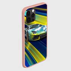 Чехол для iPhone 12 Pro Max Суперкар Lamborghini Reventon, цвет: 3D-светло-розовый — фото 2