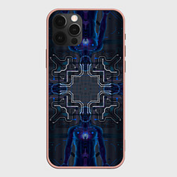 Чехол для iPhone 12 Pro Max Космосхема, цвет: 3D-светло-розовый
