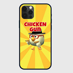 Чехол для iPhone 12 Pro Max Chicken Gun с пистолетами, цвет: 3D-черный