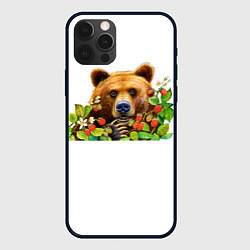Чехол для iPhone 12 Pro Max Медведь, цвет: 3D-черный