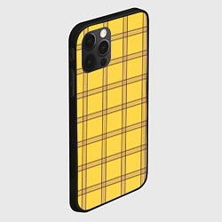 Чехол для iPhone 12 Pro Max Желто-коричневая клетка, цвет: 3D-черный — фото 2