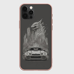 Чехол iPhone 12 Pro Max Godzilla car