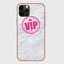 Чехол для iPhone 12 Pro Max Vip, цвет: 3D-светло-розовый