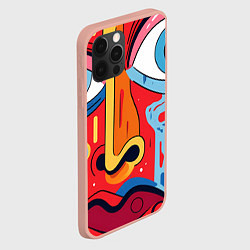 Чехол для iPhone 12 Pro Max Пристальный взгляд, цвет: 3D-светло-розовый — фото 2
