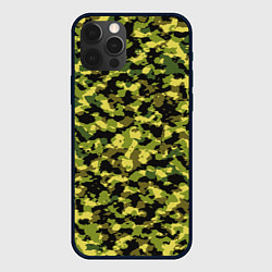 Чехол для iPhone 12 Pro Max Камуфляжный стиль, цвет: 3D-черный