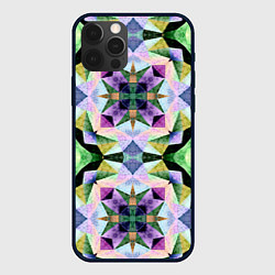 Чехол для iPhone 12 Pro Max Разноцветная мраморная мозаика, цвет: 3D-черный