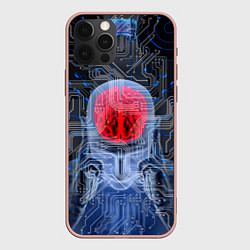 Чехол для iPhone 12 Pro Max Квантовый мозг, цвет: 3D-светло-розовый