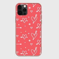 Чехол для iPhone 12 Pro Max Love is love, цвет: 3D-светло-розовый