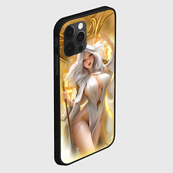 Чехол для iPhone 12 Pro Max Фэнтази девушка в золоте, цвет: 3D-черный — фото 2