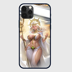 Чехол для iPhone 12 Pro Max Fantasy girl gold, цвет: 3D-черный