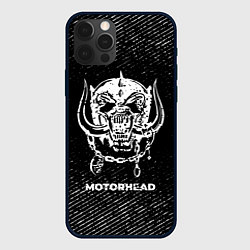 Чехол для iPhone 12 Pro Max Motorhead с потертостями на темном фоне, цвет: 3D-черный