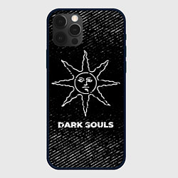 Чехол для iPhone 12 Pro Max Dark Souls с потертостями на темном фоне, цвет: 3D-черный