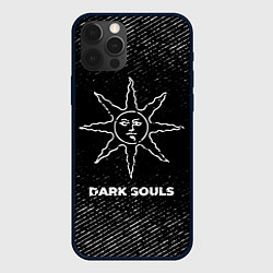 Чехол для iPhone 12 Pro Max Dark Souls с потертостями на темном фоне, цвет: 3D-черный