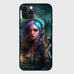 Чехол для iPhone 12 Pro Max Jinx art Arcane League of Legends, цвет: 3D-черный