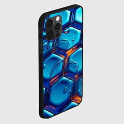 Чехол для iPhone 12 Pro Max Водянистые наносоты, цвет: 3D-черный — фото 2