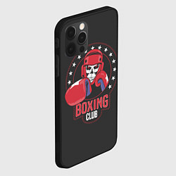 Чехол для iPhone 12 Pro Max Boxing club - боксёр, цвет: 3D-черный — фото 2