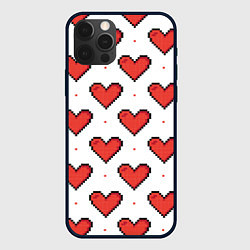 Чехол для iPhone 12 Pro Max Pixel heart, цвет: 3D-черный