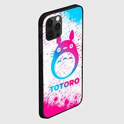 Чехол для iPhone 12 Pro Max Totoro neon gradient style, цвет: 3D-черный — фото 2