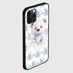 Чехол для iPhone 12 Pro Max Плюшевый белый медведь, цвет: 3D-черный — фото 2