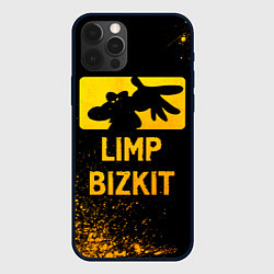 Чехол для iPhone 12 Pro Max Limp Bizkit - gold gradient, цвет: 3D-черный