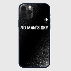 Чехол для iPhone 12 Pro Max No Mans Sky glitch на темном фоне: символ сверху, цвет: 3D-черный