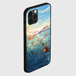 Чехол для iPhone 12 Pro Max Рыбки выплескиваются из воды, цвет: 3D-черный — фото 2