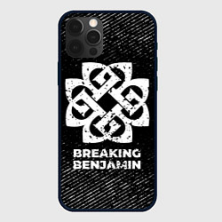 Чехол для iPhone 12 Pro Max Breaking Benjamin с потертостями на темном фоне, цвет: 3D-черный