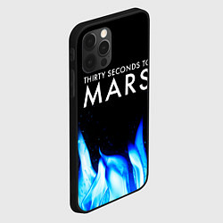 Чехол для iPhone 12 Pro Max Thirty Seconds to Mars blue fire, цвет: 3D-черный — фото 2