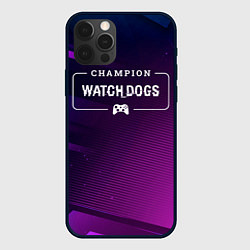 Чехол для iPhone 12 Pro Max Watch Dogs gaming champion: рамка с лого и джойсти, цвет: 3D-черный