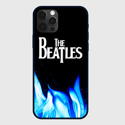 Чехол для iPhone 12 Pro Max The Beatles blue fire, цвет: 3D-черный