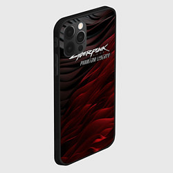 Чехол для iPhone 12 Pro Max Cyberpunk 2077 phantom liberty black red, цвет: 3D-черный — фото 2