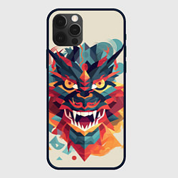 Чехол для iPhone 12 Pro Max Дракон: арт нейросети, цвет: 3D-черный