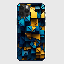 Чехол для iPhone 12 Pro Max Объёмная геометрия, цвет: 3D-черный