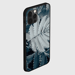 Чехол для iPhone 12 Pro Max Белый лист, цвет: 3D-черный — фото 2